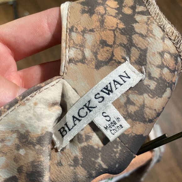 Snake Skin Silk Top with Tie - Picture 5 of 5